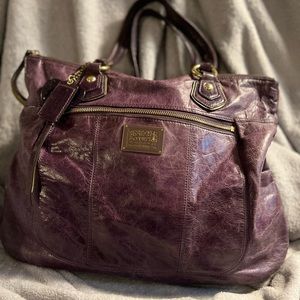 COACH Purple leather poppy shoulder bag